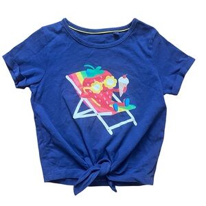 Boden (3|4y) Tie Front Graphic Tee